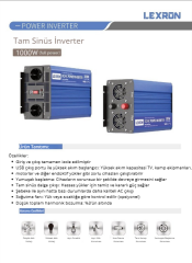 Lexron 1000W 24V Tam Sinüs Inverter