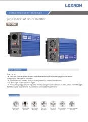 Lexron 2000W 12V Tam Sinüs Inverter