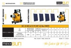 Mexxsun DC Yüzey Pompa 2Hp 1500W (SFP29-13-1500W/110V)
