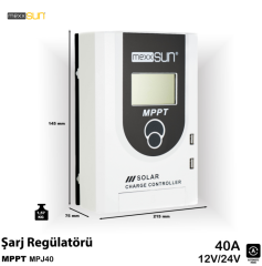 Mexxsun 12/24V 40A Mppt Solar Şarj Regülatörü