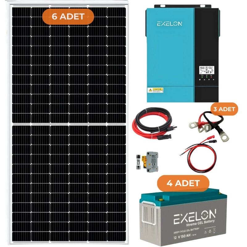 Yapı Solar 6.2 Kw 6200 W 220 Volt Hazır L Solar Enerji Paketi