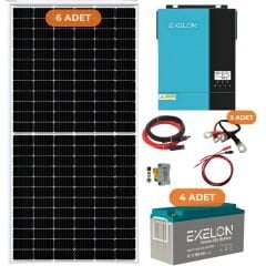 Yapı Solar 6.2 Kw 6200 W 220 Volt Hazır L Solar Enerji Paketi