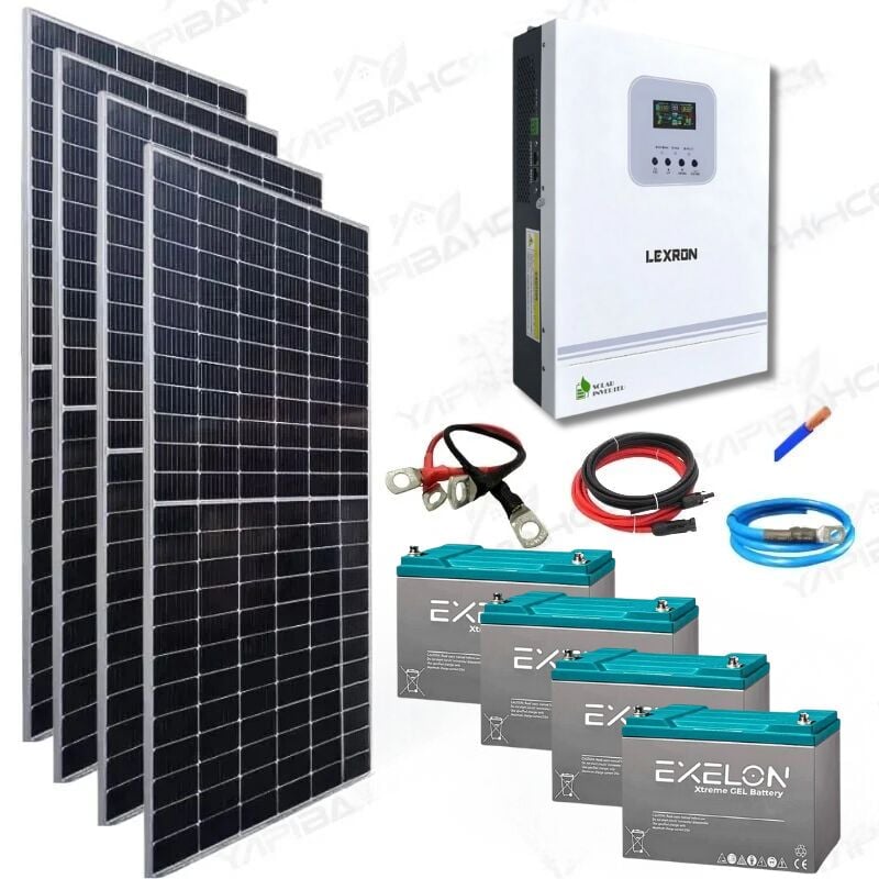 Yapı Solar 3 Kw Mppt Bağ Evi Hazır Güneş Enerjisi Paketi Tak Çalıştır