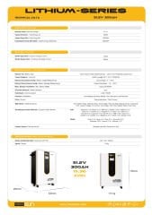 Mexxsun 51,2V 300Ah 15.36 Kwh  (LiFePo4) Lityum Akü