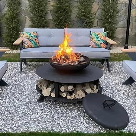 Fuji Ateş Çukuru Çelik Izgaralı Ve Kapaklı