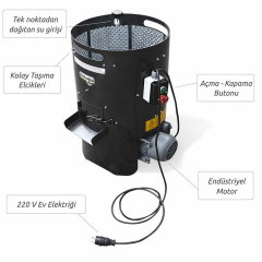 Kadıoğlu Cks40 30 Kg Ev Tipi Ceviz Soyma Makinesi