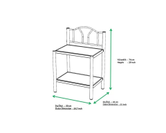 Orkide Genç Çocuk Yatak Odası Metal Komodin