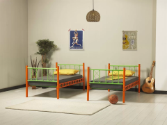 Carme 90x190 Ve 90x200 Yatak Ölçülü Genç Çocuk Odası Metal Ranza Ve Karyola