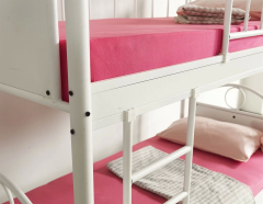 Zümrüt Genç Çocuk Odası Ahşap Başlıklı 90x190 Ve 90x200 Yatak Ölçülü Metal Ranza Ve Karyola