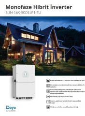 DEYE 16 KW LV (48V) Hibrit Monofaze On Grid İnverter