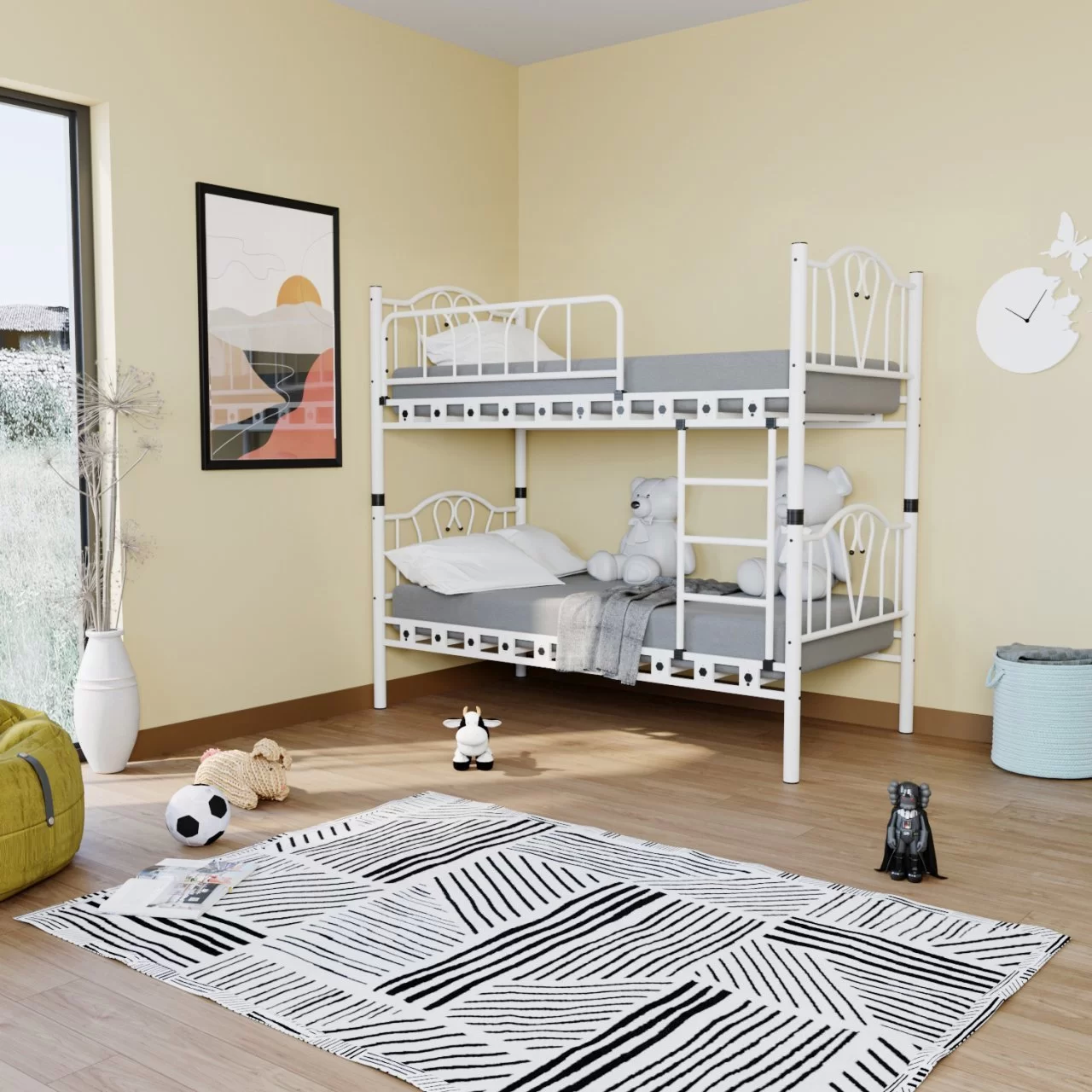 Orkide 90x190 Ve 90x200 Yatak Ölçülü Genç-çocuk Odası Metal Ranza Ve Karyola