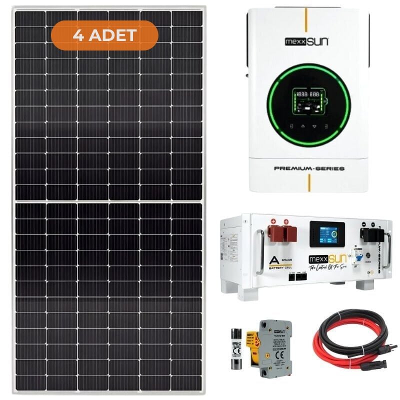 Mexxsun 4 kW Hazır Solar Enerji Paketi Lityum Depolamalı