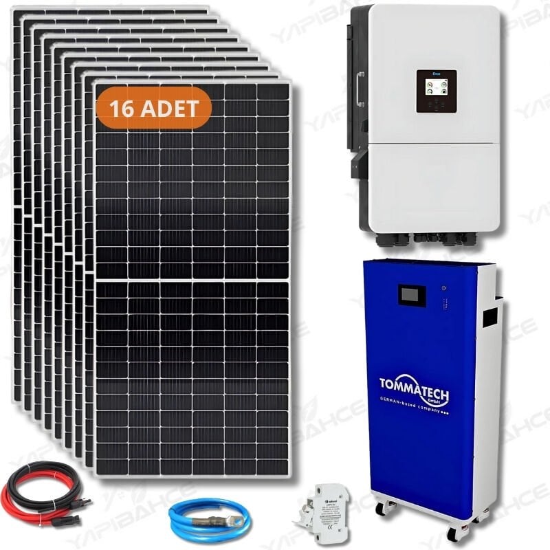 Yapı Solar Hibrit 15 Kw Lityum Akülü Hazır Solar Enerji Paketi