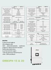 Orbus 15 kW 48 V Hibrit LV Trifaze İnvertör