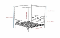 Stella Sultan Cibinlikli Ferforje Metal Karyola