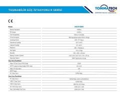 TommaTech 500W Taşınabilir Güç Kaynağı Power Station R Serisi