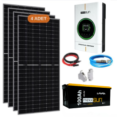 Yapı Solar 4 Kw Lityum Akülü Hazır Solar Enerji Paketi
