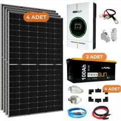 Mexxsun 4 kW Lityum Akülü Karavan Solar Enerji Paketi