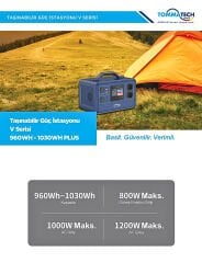 TommaTech 1200W Taşınabilir Güç Kaynağı Power Station V Serisi