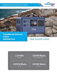 TommaTech 2400W Taşınabilir Güç Kaynağı Power Station V Serisi