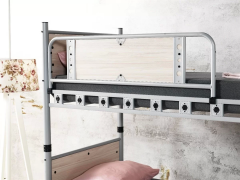 Elegan Genç Çocuk Odası Ahşap Başlıklı 90x190 Ve 90x200 Yatak Ölçülü Metal Ranza Ve Karyola