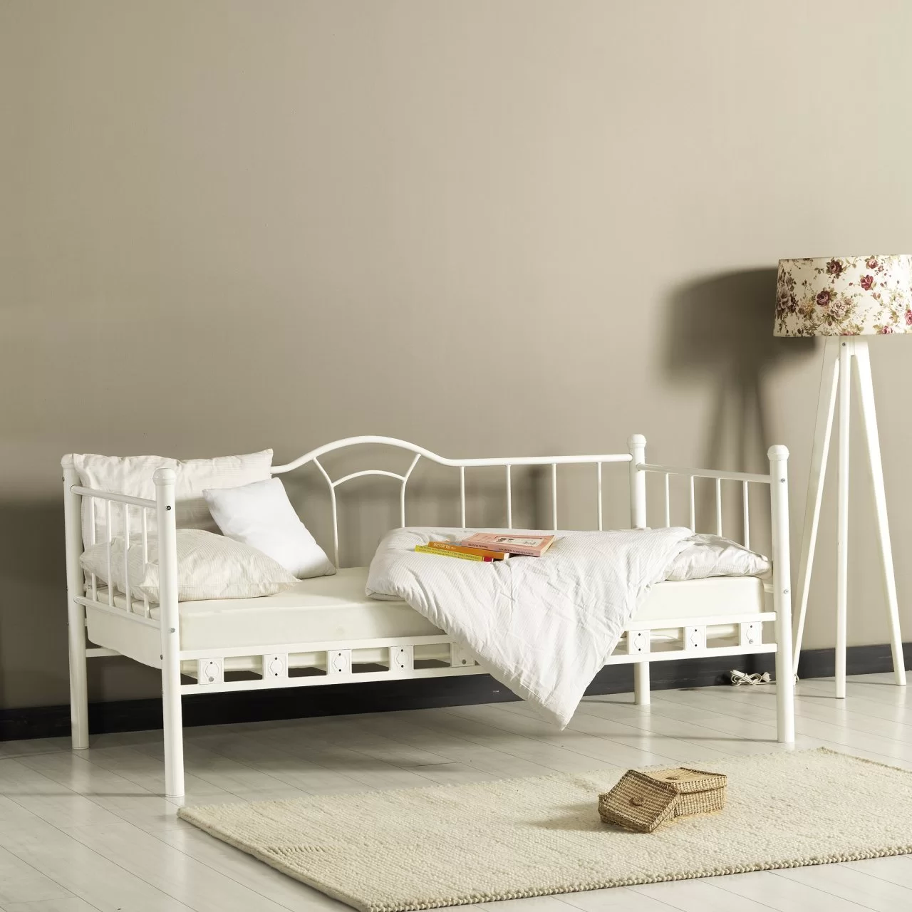 Kamelya Metal Karyola 90x190 90x200 Tek Kişilik Genç-çocuk Yatak Odası Ferforje