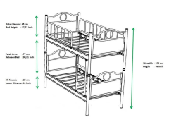 Zümrüt Bebek Çocuk Odası Ahşap Başlıklı 70x130 Ve 80x160 Yatak Ölçülü Metal Ranza Ve Karyola