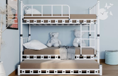 Zambak Genç Çocuk Odası 90x190 Ve 90x200 Yatak Ölçülü Metal Yavrulu Ranza Ve Karyola