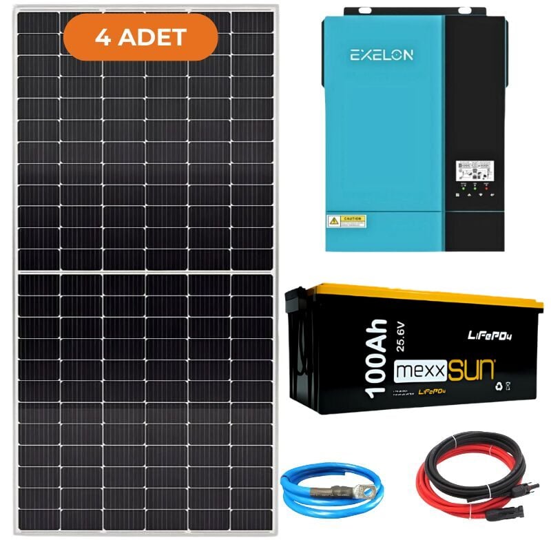 Exelon 4.2 kW Lityum Akülü Solar Enerji Paketi