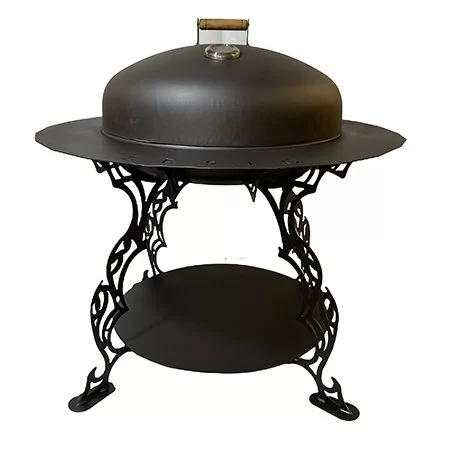 Mauna Ateş Çukuru Çelik Izgaralı Ve Kapaklı Çap: Çap: 90 Cm, Yükseklik: 85 Cm Ağırlık; 38 Kg