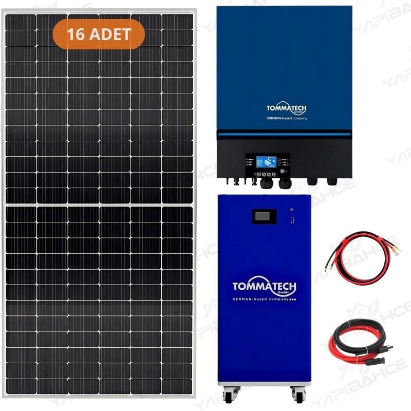 Yapı Solar TommaTech 15 kW Lityum Akülü 11 kW MPPT İnverterli Hazır Solar Enerji Paketi