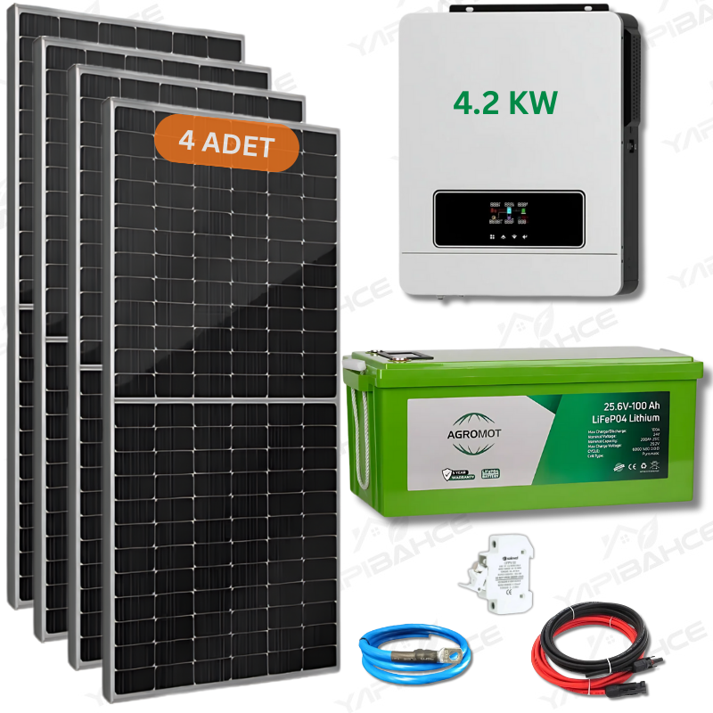 Yapı Solar 4.2 Kw Lityum Akülü Hazır Solar Enerji Paketi
