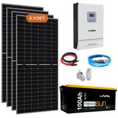 Yapı Solar 4.2 Kw Lityum Akülü Hazır Solar Enerji Paketi AGR-25.6-100-4.2-YBE