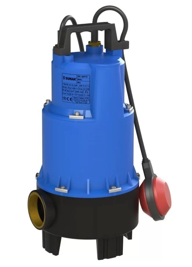 Sumak Sdf15 1.5hp 220v Açık Fanlı Pis Su Dalgıç Pompa