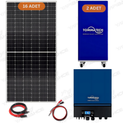 Yapı Solar TommaTech 15 kW Lityum Akülü 11 kW MPPT İnverterli Hazır Solar Enerji Paketi