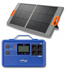 Tommatech 2400 W Taşınabilir Güç Kaynağı Katlanabilir Panel Paketi
