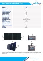 TommaTech Easy Life 110Wp Katlanabilir Güneş Paneli