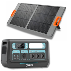 Orbus 2200 W Taşınabilir Güç Kaynağı Katlanabilir Panel Paketi