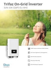 Deye 10 Kw Mppt Trifaze Şebeke Bağlantılı On Grid 10 Kva Inverter