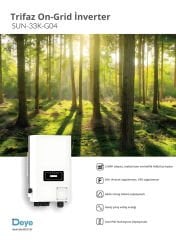 Deye 33 Kw Trifaze On Grid İnverter