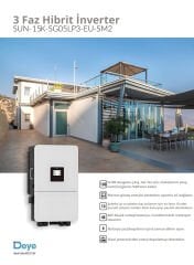 Deye 15 KW Hibrit Trifaze On Grid İnverter LV (48V)