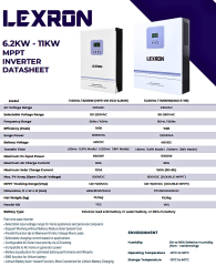 Lexron 6.2 kW 48 V Mppt 90-500v Pv Input 100a Mppt Akıllı Inverter Parallenebilir