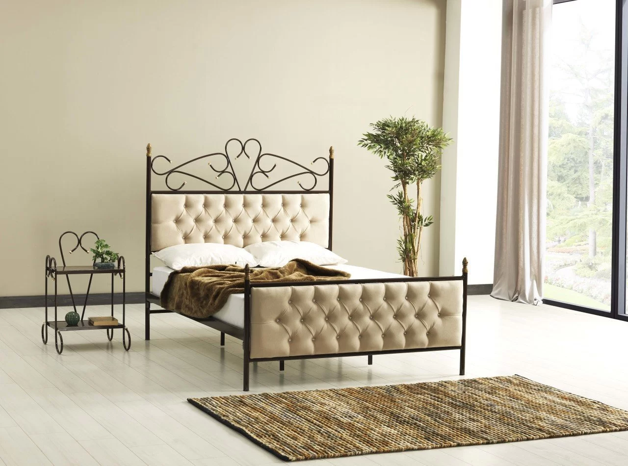Pedesa Çift Kişilik Yatak Odası Ferforje Metal 140x190 140x200 150x200 160x200 180x200 Karyola