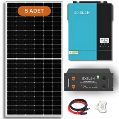 EXELON 6.2 KW Lityum Akülü Hazır Solar Enerji Paketi