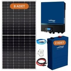 TOMMATECH 7.2 KW 51.2 KW Lityum Akülü Hazır Solar Enerji Paketi