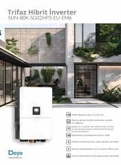 DEYE 80 kW Hibrit Trifaze HV On Grid İnverter