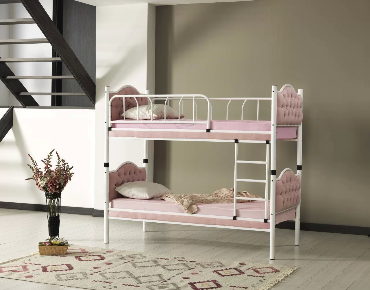 Argimo Melis 90x190 Ve 90x200 Yatak Ölçülü Genç Çocuk Odası Metal Karyola Ve Ranza