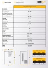 Mexxsun 120Hp 90 kW Solar Pompa Sürücüsü Trifaze