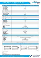 TommaTech Modüler Serisi 51.2V 102AH G2 LFP Lityum Batarya