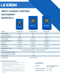 Lexron 12/24V 40A MPPT Şarj Kontrol Cihazı